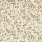 Abbeville Fabric / Blue / Ivory - Just Fabrics
