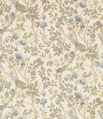 Abbeville Fabric / Blue / Ivory - Just Fabrics