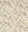 Abbeville Fabric / Blue / Ivory - Just Fabrics