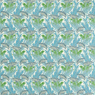 Laceflower Fabric / Garden Green / Lagoon - Just Fabrics