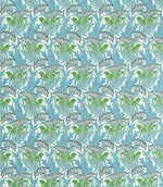 Laceflower Fabric / Garden Green / Lagoon - Just Fabrics