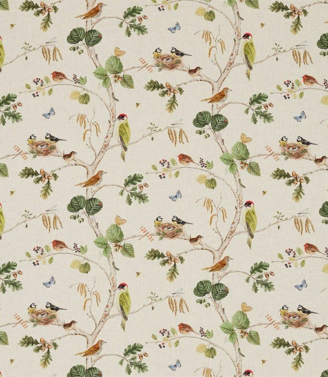 Woodland Chorus Fabric / Linen / Multi - Just Fabrics