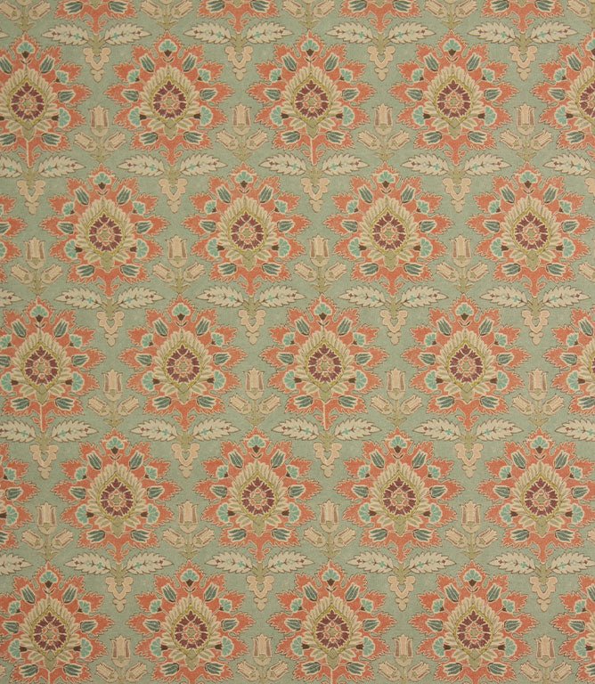 Flores Fabric / Duck Egg - Just Fabrics