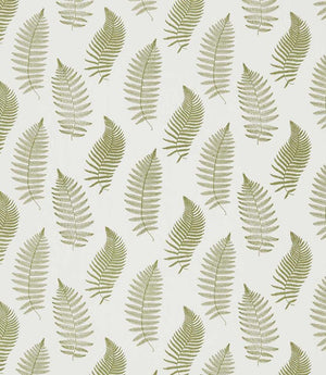 Fern Embroidery Fabric / Moss