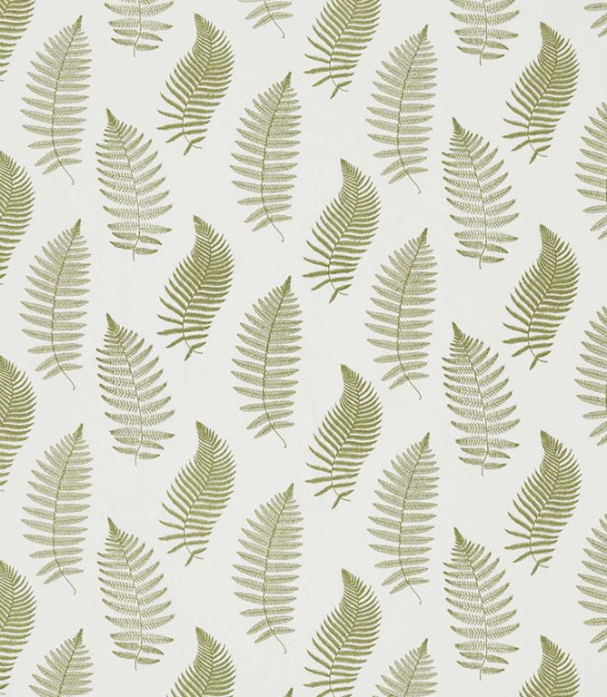 Fern Embroidery Fabric / Moss - Just Fabrics