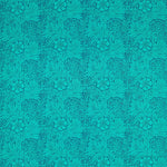 Marigold Fabric / Navy / Turquoise - Just Fabrics