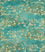 Almond Blossom Fabric / Blue - Just Fabrics