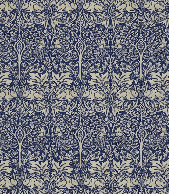 Brer Rabbit Fabric / Indigo / Vellum - Just Fabrics