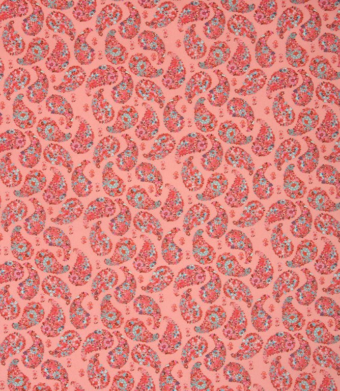 Rafiya Lomond Fabric / Ruby / Flamingo - Just Fabrics
