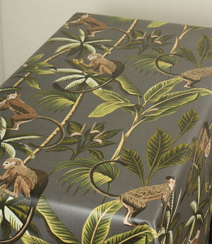 Mr Monkey Matt PVC Fabric / Grey