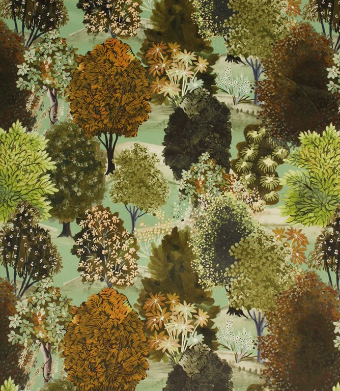 Woodvale Velvet Fabric / Willow - Just Fabrics