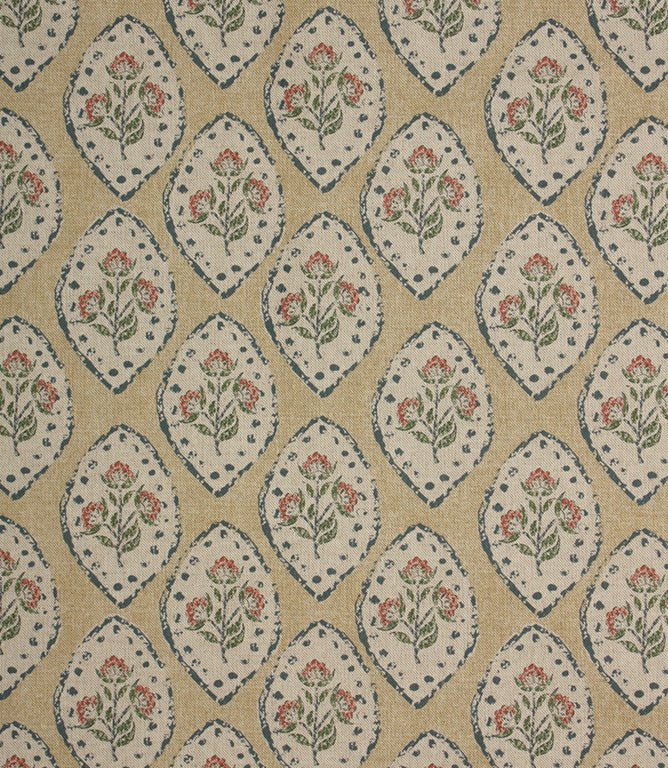 Fleur De Lune Fabric / Soft Gold - Just Fabrics