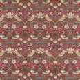 Strawberry Thief Fabric / Crimson / Slate