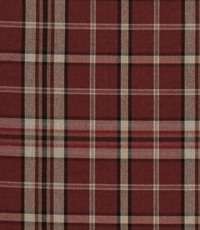 Braemar FR Fabric / Wine - Just Fabrics