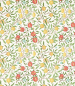 Fruit Fabric / Leaf Green / Madder - Just Fabrics