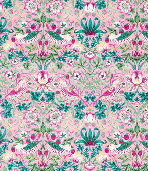 Strawberry Thief Fabric / Miami Strip