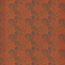Marigold Fabric / Navy / Burnt Orange - Just Fabrics