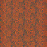 Marigold Fabric / Navy / Burnt Orange - Just Fabrics