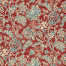Shalimar Fabric / Ruby / Teal - Just Fabrics