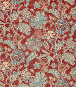 Shalimar Fabric / Ruby / Teal - Just Fabrics