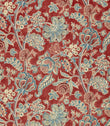 Shalimar Fabric / Ruby / Teal - Just Fabrics