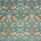 Strawberry Thief Linen Fabric / Blue - Just Fabrics