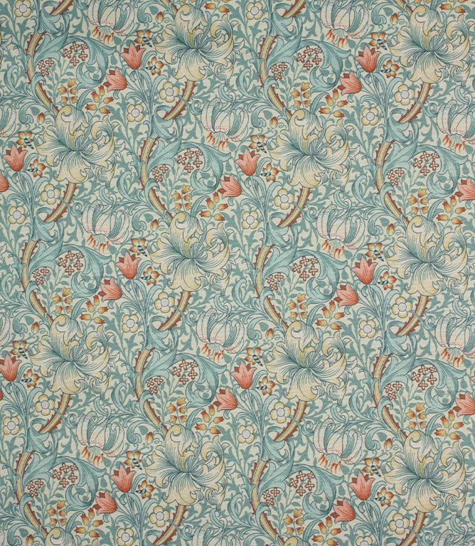 Golden Lily Outdoor Fabric / Cornflower - Just Fabrics