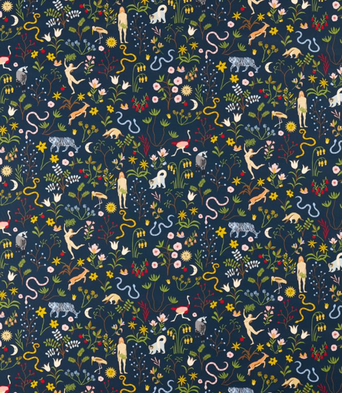 Garden of Eden Fabric / Midnight - Just Fabrics