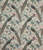 Peacock Chenille Tapestry Fabric / Cream - Just Fabrics