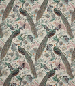 Peacock Chenille Tapestry Fabric / Cream - Just Fabrics
