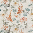 Wild Garden Cotton Fabric / Coral - Just Fabrics