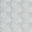 Marigold Fabric / China Blue / Ivory - Just Fabrics