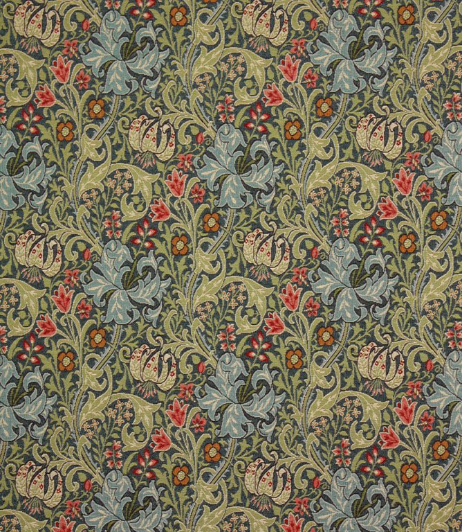 Golden Lily Tapestry Fabric / Multi - Just Fabrics