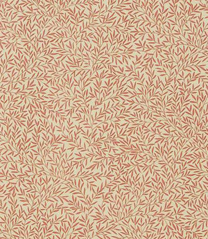 Lily Leaf Fabric / Red