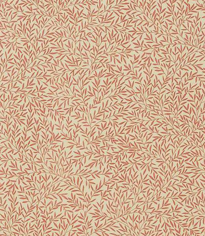 Lily Leaf Fabric / Red - Just Fabrics