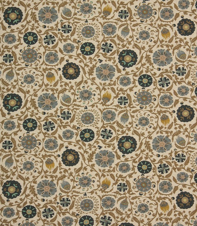 Hinton Fabric / Blue - Just Fabrics