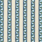 Red Car Stripe Fabric / Indigo / Linen - Just Fabrics