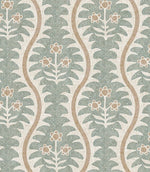 Elbury Vine Fabric / Duck Egg - Just Fabrics