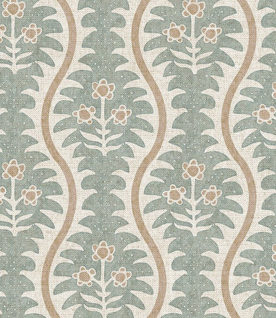 Elbury Vine Fabric / Duck Egg