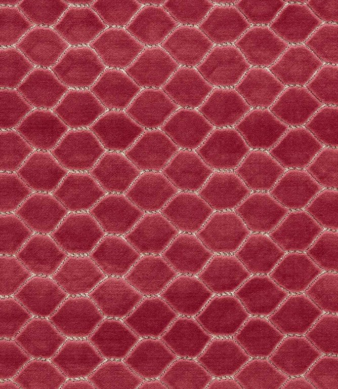 Faraday Velvet Fabric / Carmine - Just Fabrics