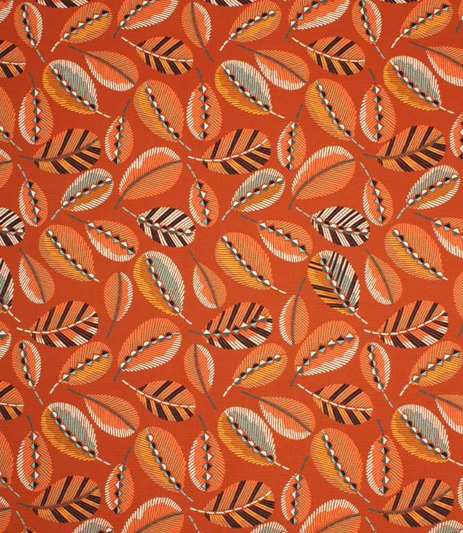 Feather Outdoor Fabric / Terracotta - Just Fabrics