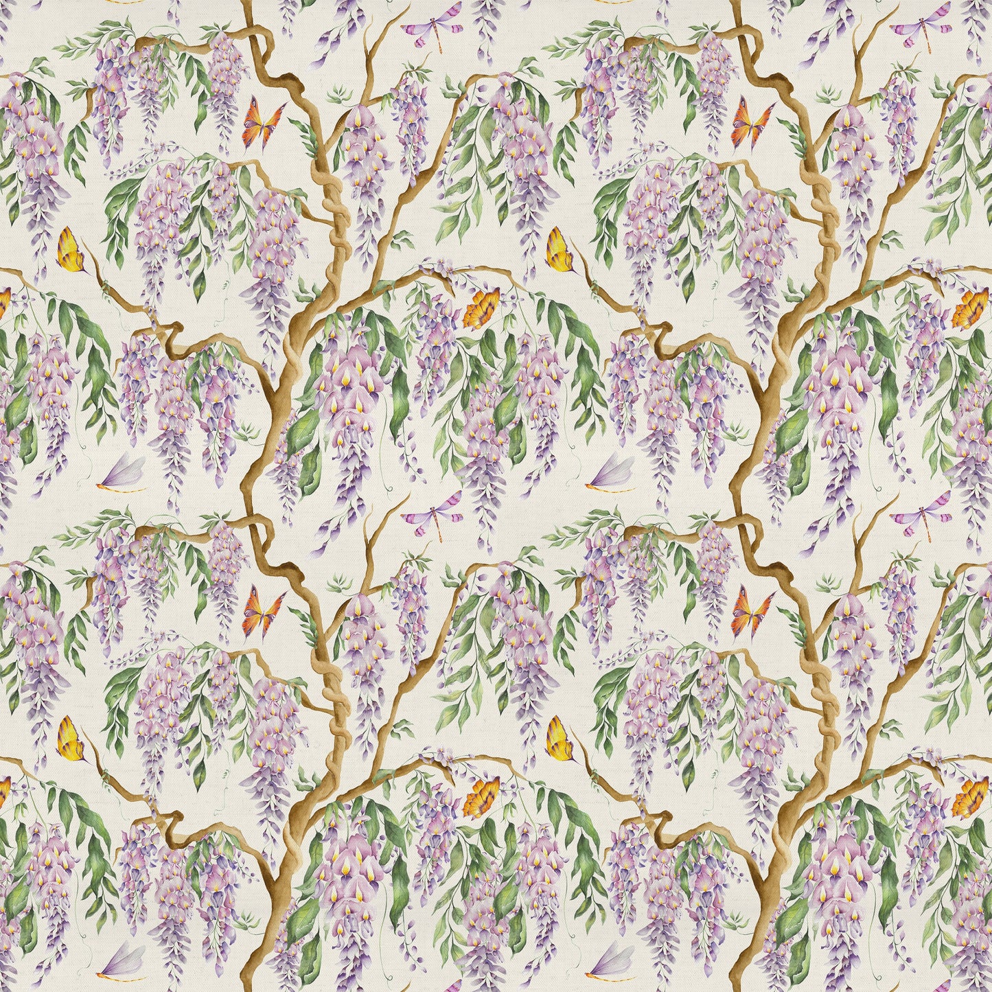 Mariposa Fabric / Cream - Just Fabrics