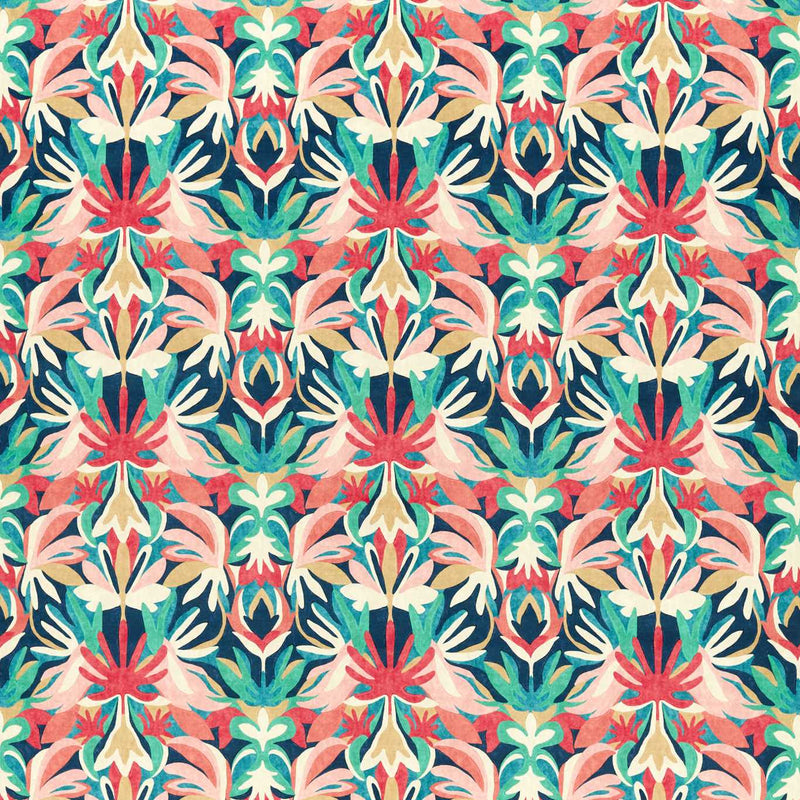 Melora Fabric / Brazilian Rosewood / Ink / Amazonia - Just Fabrics