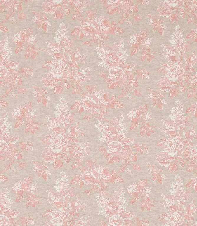 Sorilla Damask Fabric / Shell Pink Linen - Just Fabrics