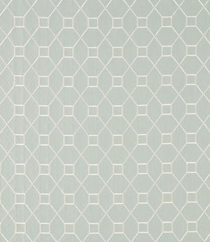 Baroque Trellis Fabric / Wedgwood / Chalk