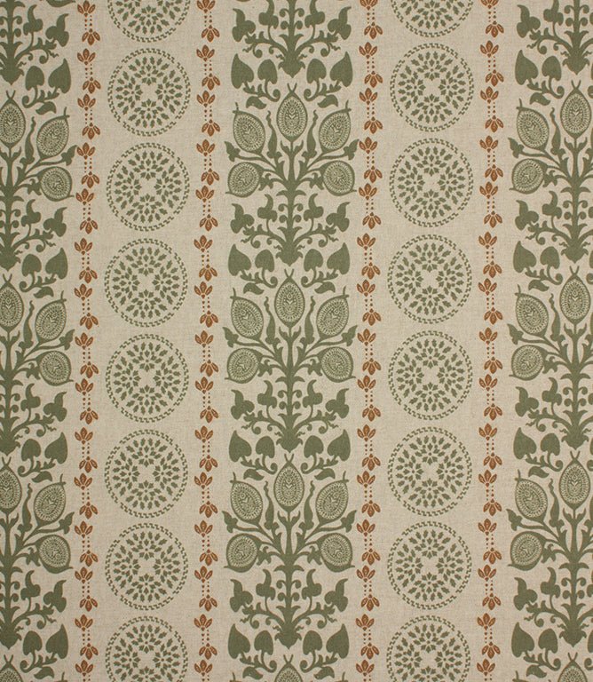 Novelli Fabric / Olive Green / Hazelnut - Just Fabrics