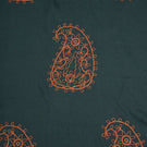 Kashmir Fabric / Blue / Tangerine - Just Fabrics