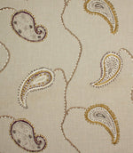 Odalisque Fabric / Linen / Plum - Just Fabrics