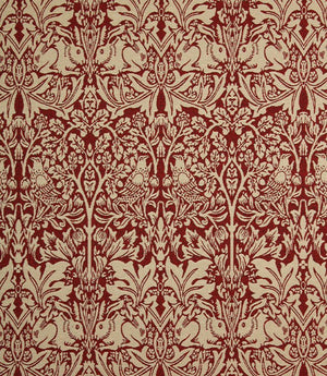 Brer Rabbit Tapestry Fabric / Red