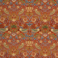 Strawberry Thief Chenille Tapestry Fabric / Burnt Orange